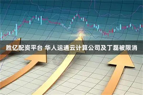 胜亿配资平台 华人运通云计算公司及丁磊被限消